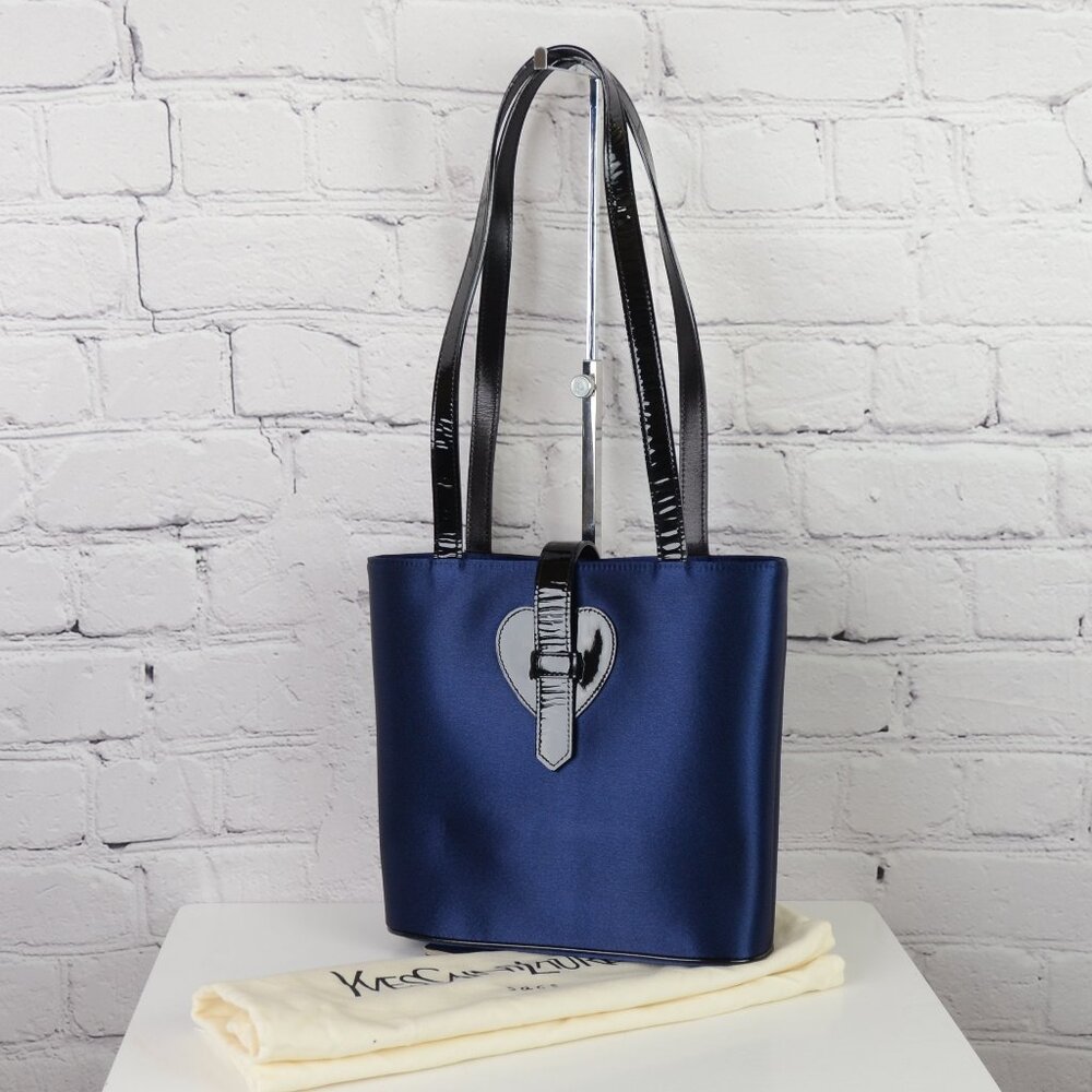 YSL Vintage Satin & Patent Leather Heart Bag